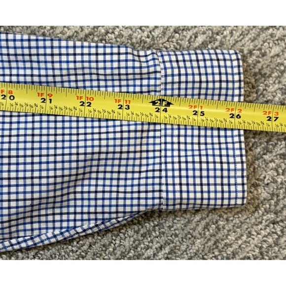 Polo Ralph Lauren Classic Fit Plaid Blue Button Down Shirt Mens Large Navy Pony - Picture 9 of 9
